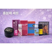 제펜섹스 2병+레드스파이더 2병+요힘빈 2병+스패니쉬플레이 2병+페페젤 2개+총알흥분제 2개